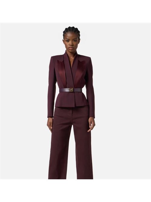 Crepe jacket with satin lapels ELISABETTA FRANCHI | GI17656E2.EA4